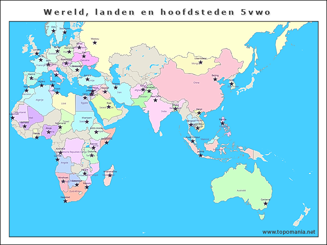 wereld-landen-en-hoofdsteden-5vwo