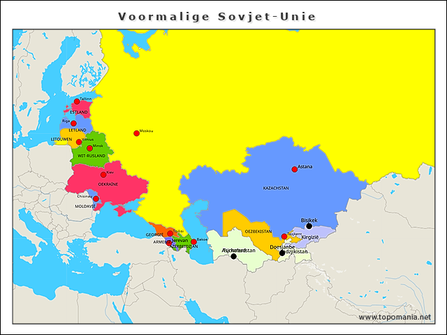 Topografie Voormalige Sovjet-Unie | www.topomania.net