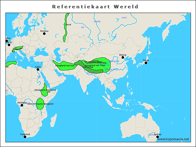 referentiekaart-wereld