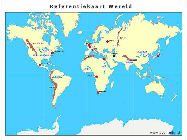 referentiekaart-wereld