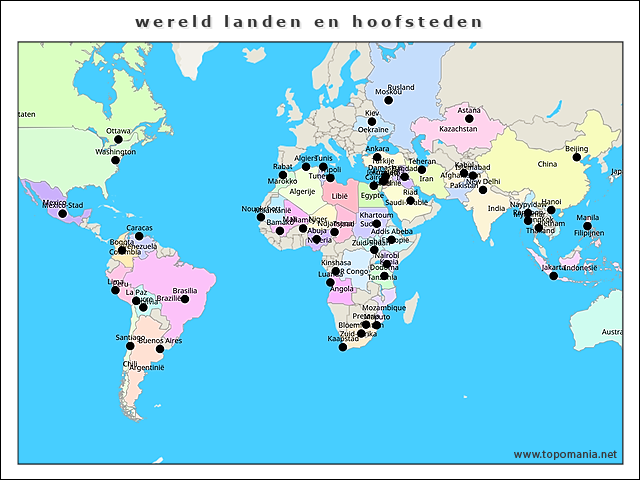 wereld-landen-en-hoofsteden