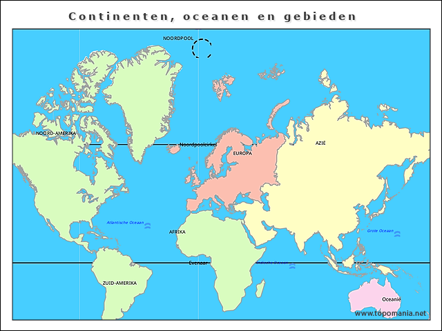 continenten-oceanen-en-gebieden