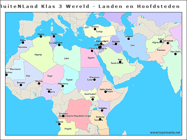 buitenland-klas-3-wereld-landen-en-hoofdsteden
