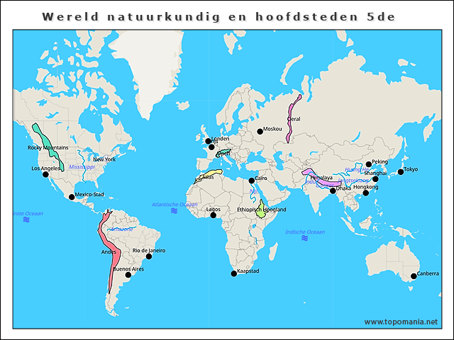 wereld-natuurkundig-en-hoofdsteden-5de