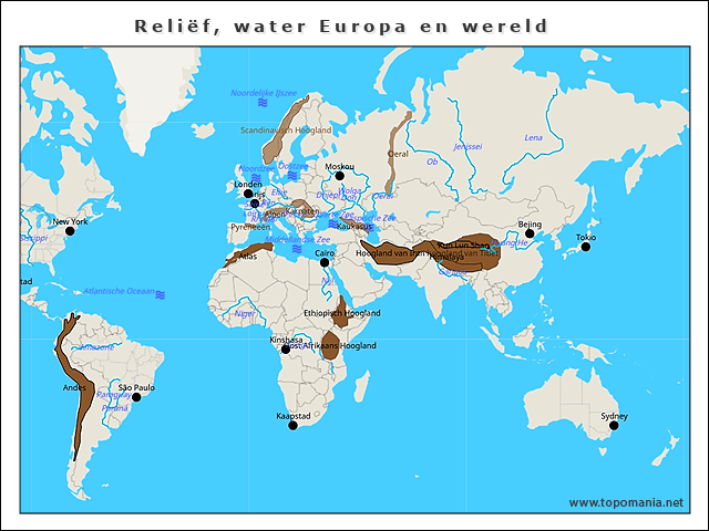 relief-water-en-agglomeraties-europa-en-wereld