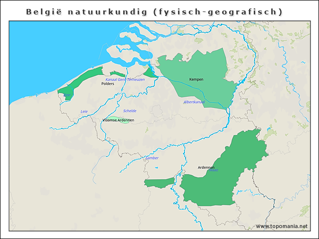 belgie-natuurkundig-(fysisch-geografisch)