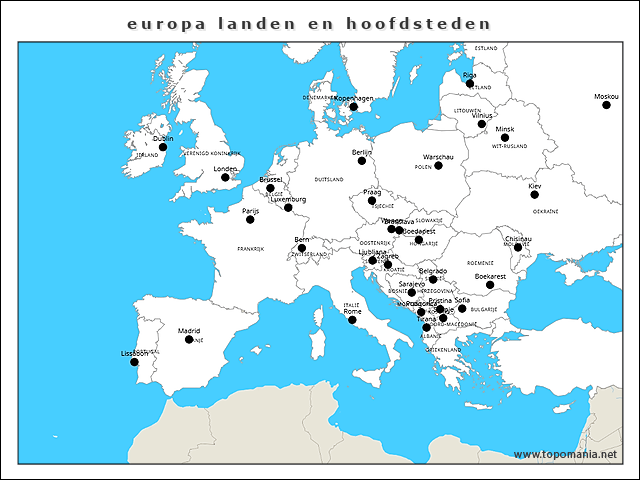 europa-landen-en-hoofdsteden