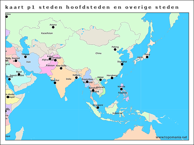 kaart-p1-steden-hoofdsteden-en-overige-steden