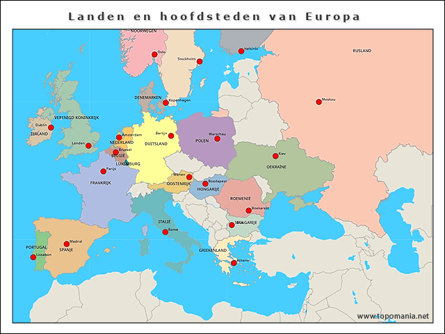 landen-en-hoofdsteden-van-europa