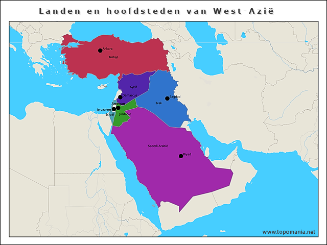 landen-en-hoofdsteden-van-west-azie
