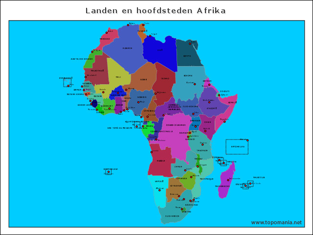 landen-en-hoofdsteden-afrika