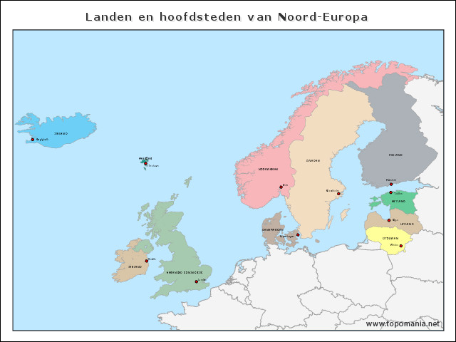 landen-en-hoofdsteden-van-noord-europa