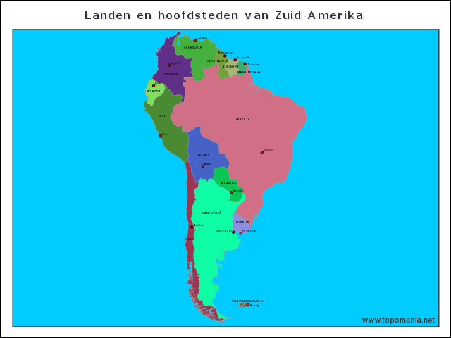 landen-en-hoofdsteden-van-zuid-amerika