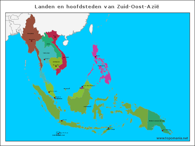 landen-en-hoofdsteden-van-zuid-oost-azie