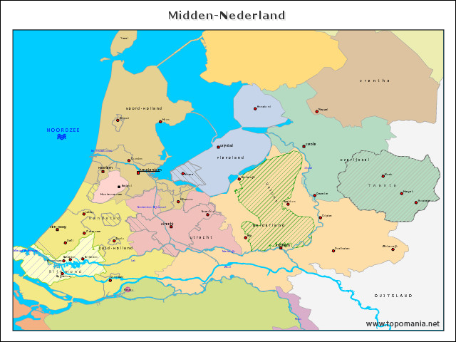 periode hoe vaak Teleurstelling Topografie Midden-Nederland | www.topomania.net