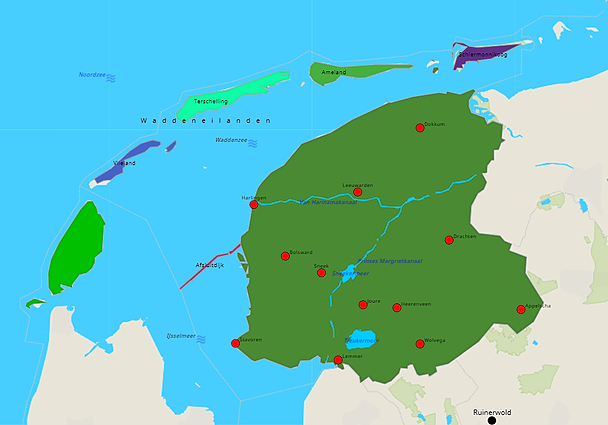 Topografie Friesland