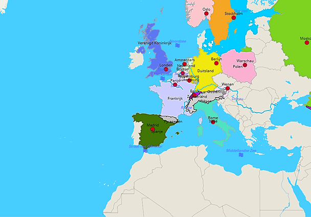 Topografie Europa Kaart A groep 7 | www.topomania.net