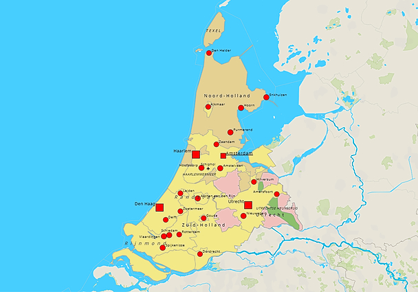 Topografie Noord-Holland, Zuid-Holland en Utrecht groep 6 | www