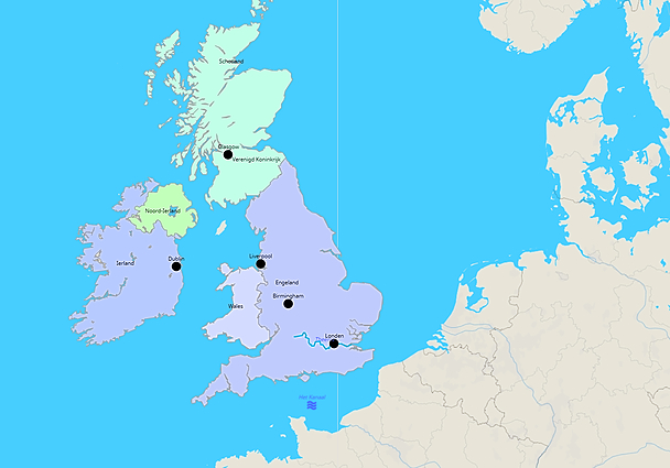 Topografie Engeland en Ierland | www.topomania.net