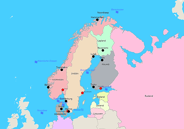 Topografie Scandinavie (Noord-Europa) | www.topomania.net