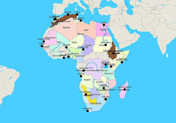 Geography Afrika klas 3 | www.topomania.net