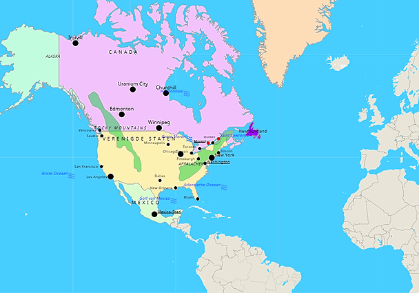 Topografie Hier en Daar Groep 8 Noord-Amerika | www.topomania.net