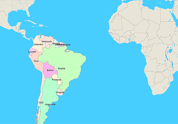 Geography Landen Zuid-Amerika | www.topomania.net