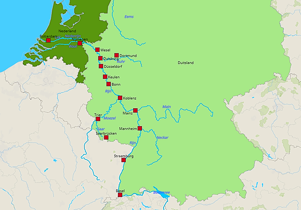 Geography Stroomgebied Rijn | www.topomania.net
